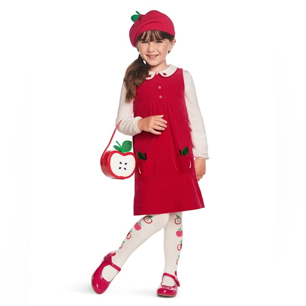 NWT Gymboree Candy Apple Jumper/Classic Whimsy White Blouse, 18-24 mo, MSRP $83